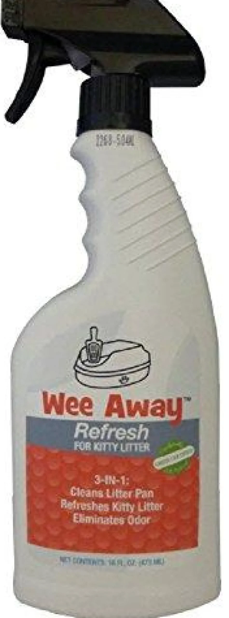 Wee Away Refresh Kitty Litter Rejuvenator Cat Deodorizer - 16 oz Bottle