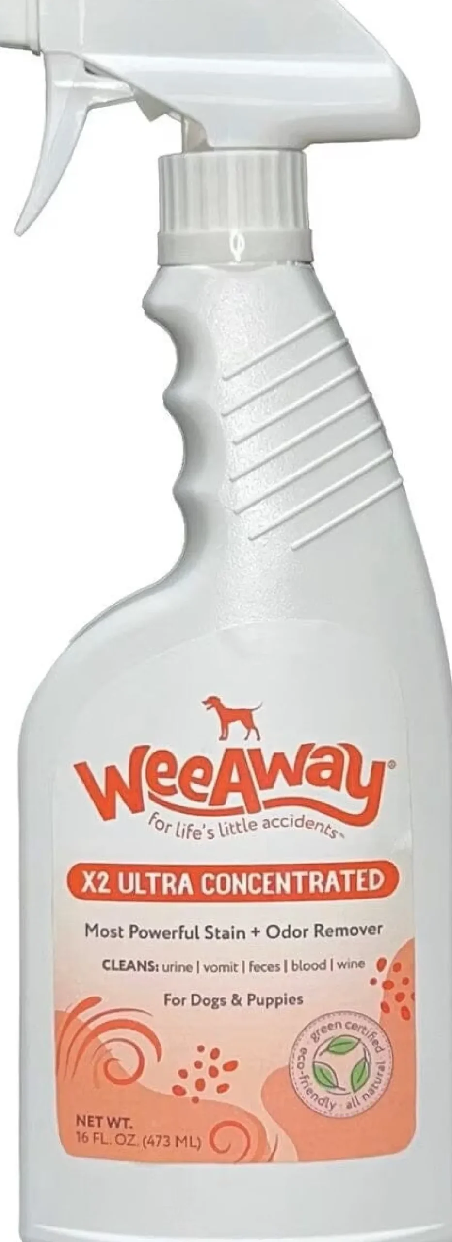 Wee Away X2 for Dogs and Puppies Stain and Odor Eliminator - 16 oz Bottle