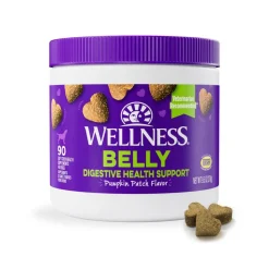Wellness Belly Digestive Health Support Pumpkin Patch Flavor Soft Chew Dog Supplements - 45 Count