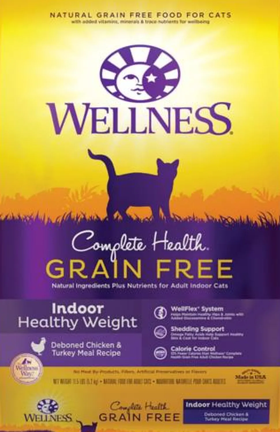 Wellness Complete Health Healthy Weight Grain-Free Chicken and Turkey Indoor Dry Cat Food - 11.5 Lbs