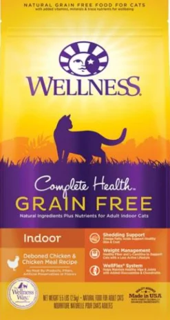 Wellness Complete Health Grain-Free Chicken Indoor Dry Cat Food- 5 Lbs