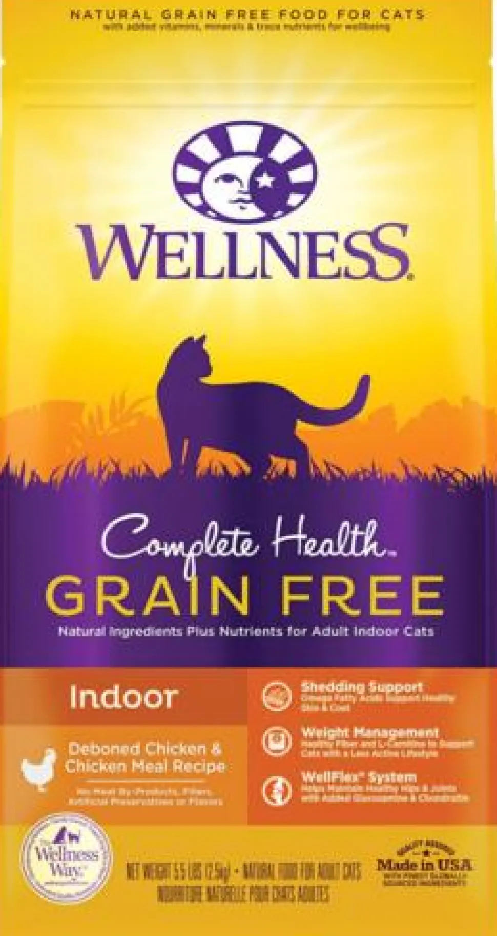 Wellness Complete Health Grain-Free Chicken Indoor Dry Cat Food- 5 Lbs