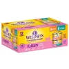 Wellness Complete Health Whitefish Tuna and Chicken Pate Kitten Formula Canned Cat Food - Variety Pack - 3 Oz - Case of 12 - 2 Pack