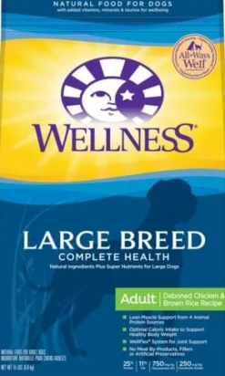 Wellness Complete Health Natural Large Breed Adult Chicken and Brown Rice Recipe Dry Dog Food