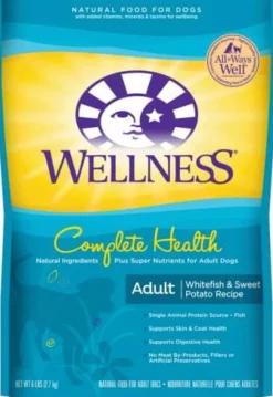 Wellness Complete Health Natural Adult Whitefish and Sweet Potato Recipe Dry Dog Food