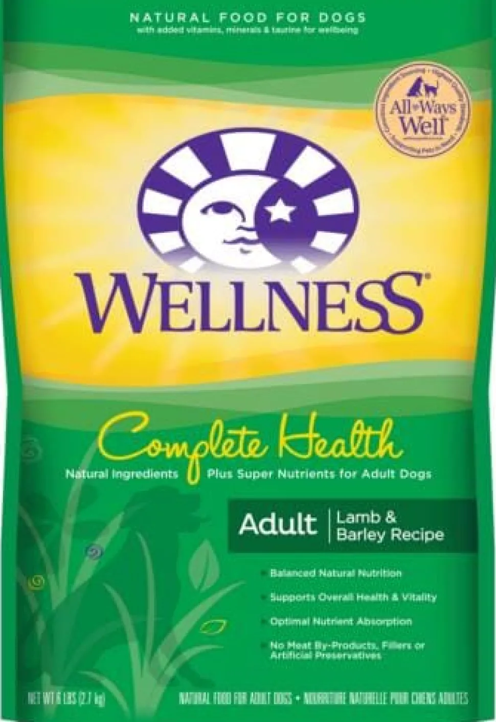 Wellness Complete Health Natural Lamb & Barley Recipe Dry Dog Food
