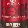 Wellness Core 95% Grain-Free High-Protein Beef and Carrots Canned Dog Food - 12.5 Oz - Case of 12