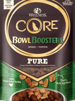 Wellness Core Bowl Boosters Grain-Free Freeze-Dried Turkey Wet Dog Food Topper or Mixer Pouch - 4 Oz - Case of 6