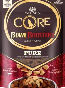 Wellness Core Bowl Boosters Grain-Free Freeze-Dried Puree Beef Wet Dog Food Topper or Mixer Pouch - 4 Oz - Case of 6
