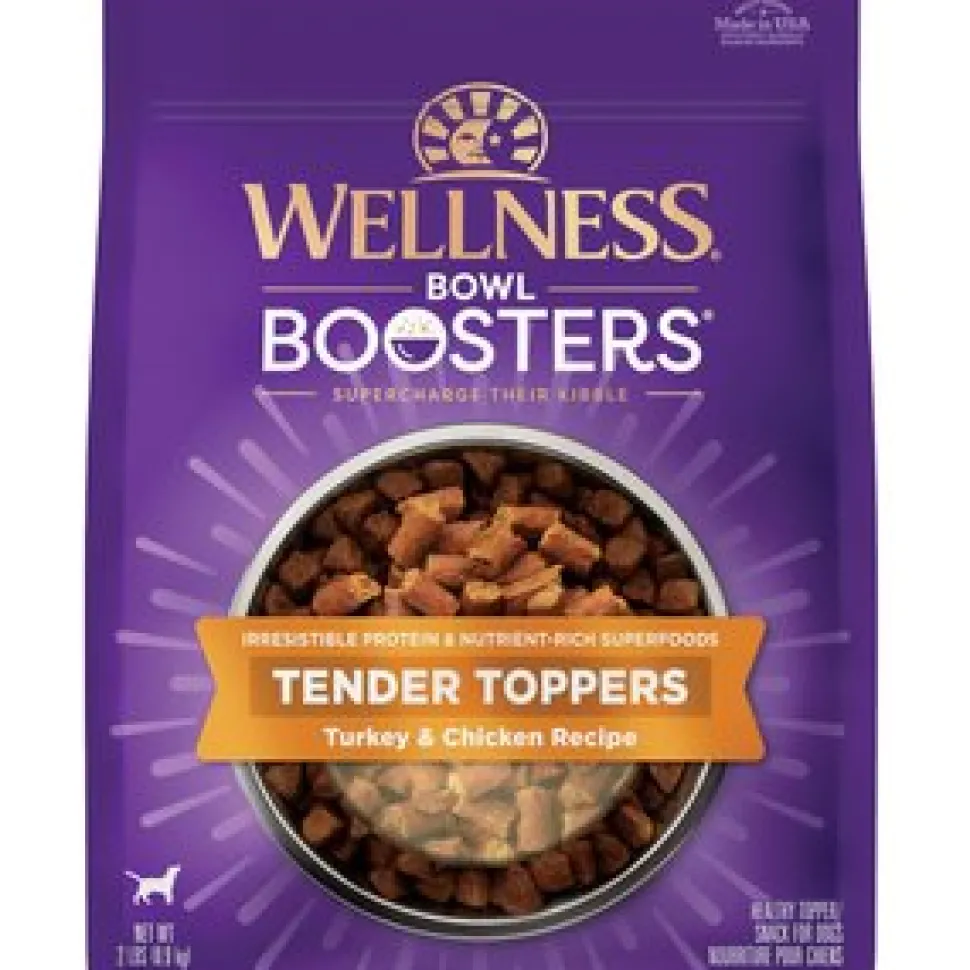 Wellness Core Bowl Boosters Grain-Free Tender Toppers Turkey and Chicken Dog Food Topper - 2 Lbs - Case of 4