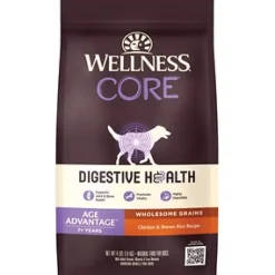 Wellness Core Digestive Health Age Advantage Chicken and Brown Rice with Wholesome Grains Senior Adult Dry Dog Food - 4 Lbs