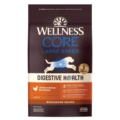 Wellness Core Digestive Health Chicken and Brown Rice with Wholesome Grains Large-Breed Dry Dog Food - 24 Lbs