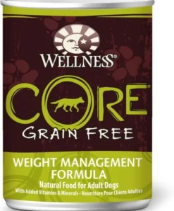 Wellness CORE Grain Free Natural Weight Management Chicken Pork Liver, Whitefish and Turkey Recipe Wet Canned Dog Food