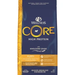 Wellness Core High-Protein Deboned Chicken and Turkey with Wholesome Grains Puppy Formula Dry Dog Food - 4 Lbs