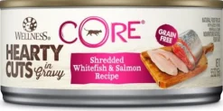 Wellness CORE Natural Grain Free Hearty Cuts White Fish and Salmon Canned Cat Food