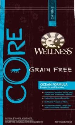 Wellness Core Oceans Recipe Natural Grain-Free Whitefish Herring and Salmon Adult Dry Dog Food - 22 Lbs