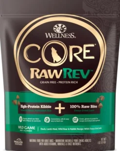 Wellness Core Raw-Rev Grain-Free Lamb Duck Rabbit and Wild Boar with Freeze-Dried Lamb Dry Dog Food - 4 Lbs