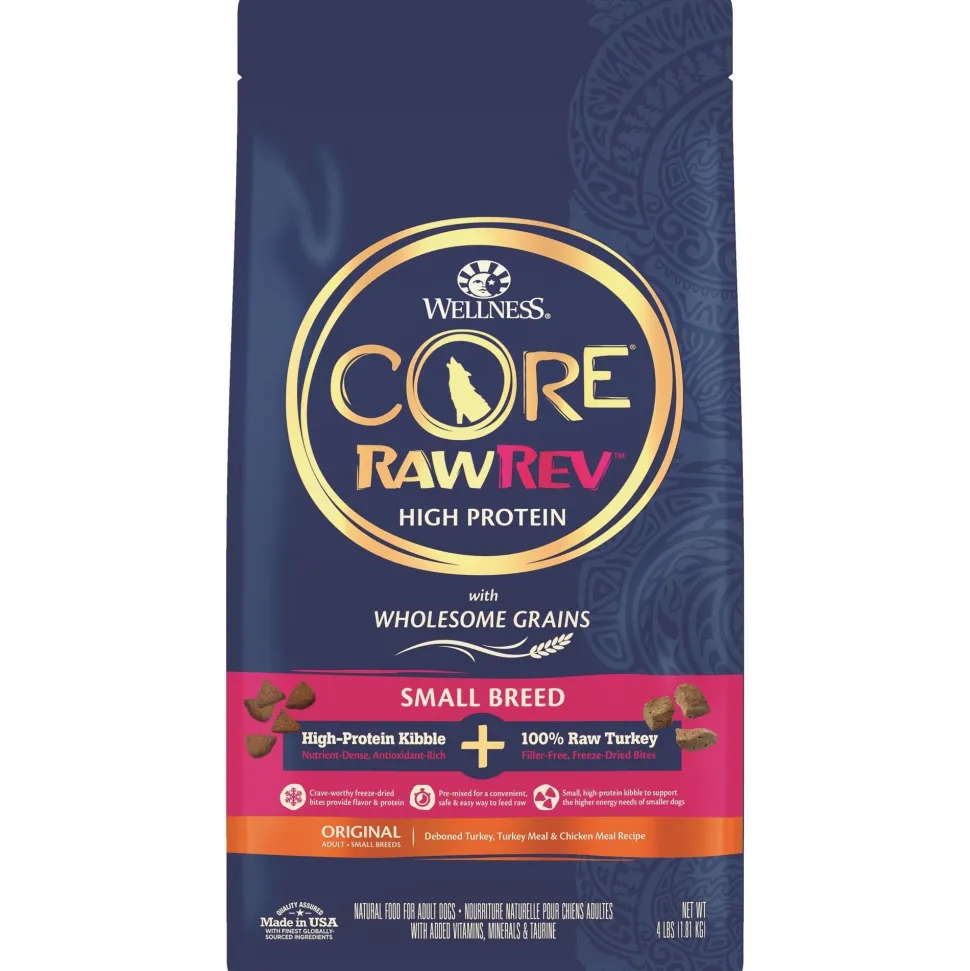Wellness Core Raw-Rev Original Wholesome Grains with Freeze-Dried Whitefish Small-Breed Adult Dry Dog Food - 4 Lbs