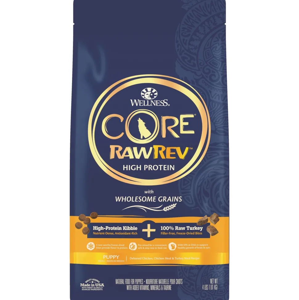 Wellness Core Raw-Rev Wholesome Grains with Freeze-Dried Turkey Puppy Formula Dry Dog Food - 4 Lbs
