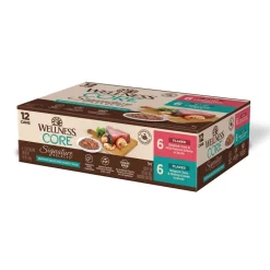 Wellness Core Seafood Signature Selection Grain-Free Tuna Salmon and Shrimp Canned Cat Food - Variety Pack - 5.3 Oz - Case of 12 - 2 Pack