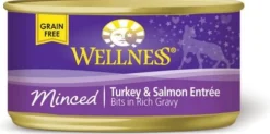 Wellness Grain Free Natural Minced Turkey and Salmon Entree Wet Canned Cat Food