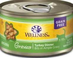 Wellness Natural Grain Free Gravies Turkey Dinner Canned Cat Food