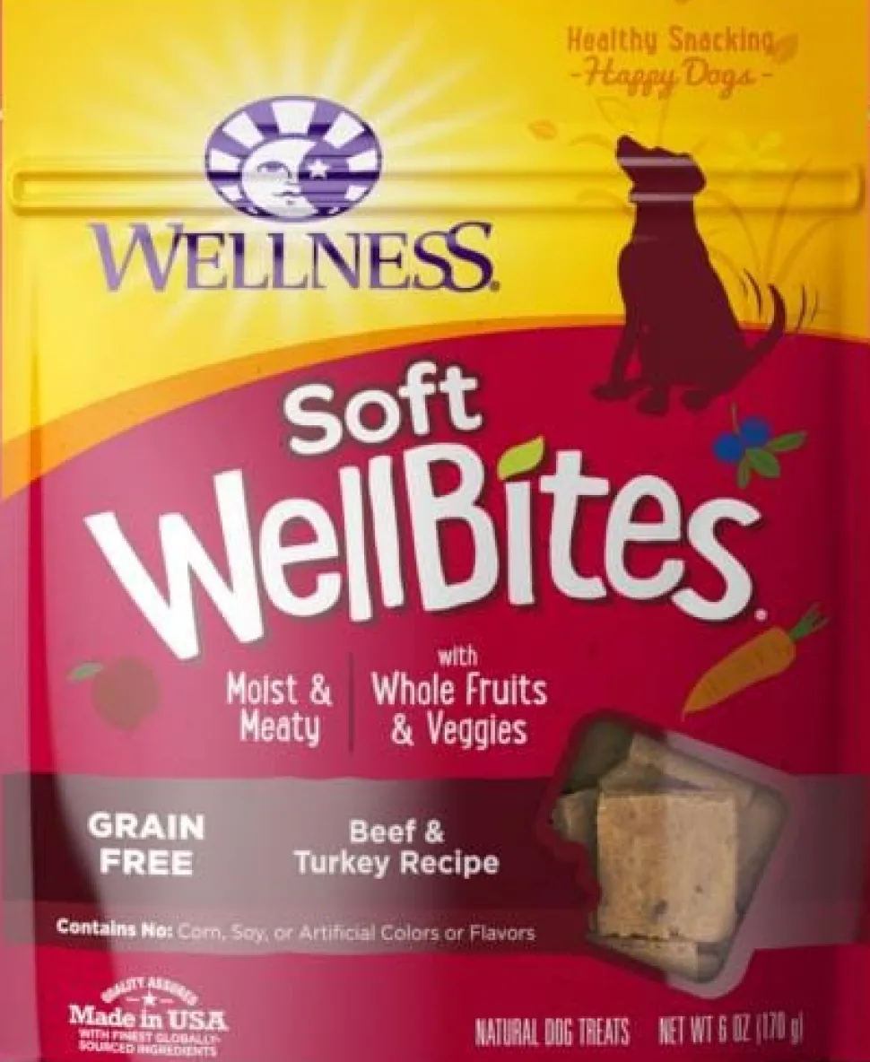 Wellness Natural Grain Free Wellbites Soft Beef and Turkey Recipe Dog Treats
