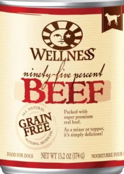 Wellness Natural Grain Free 95% Beef Recipe Adult Wet Canned Dog Food