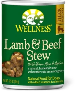 Wellness Natural Lamb and Beef Stew with Brown Rice and Apples Wet Canned Dog Food