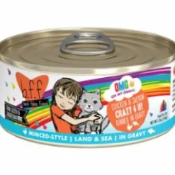 Weruva BFF CRAZY 4 U Chicken Salmon Canned Cat Food - 5.5 Oz - Case of 8