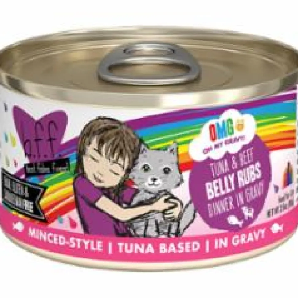 Weruva BFF OMG BELLY RUBS Tuna Canned Cat Food - 2.8 Oz - Case of 12