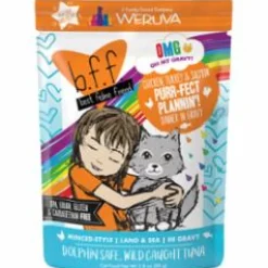 Weruva BFF OMG Chicken Turkey Salmon Wet Cat Food - 2.8 Oz Pouch - Case of 12