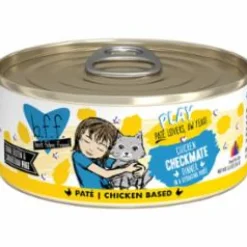 Weruva BFF PLAY CHECKMATE Chicken Pate Canned Cat Food - 5.5 Oz - Case of 8