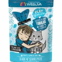Weruva BFF PLAY TUBULAR Chicken Pate Wet Cat Food - 3 Oz Pouch - Case of 12