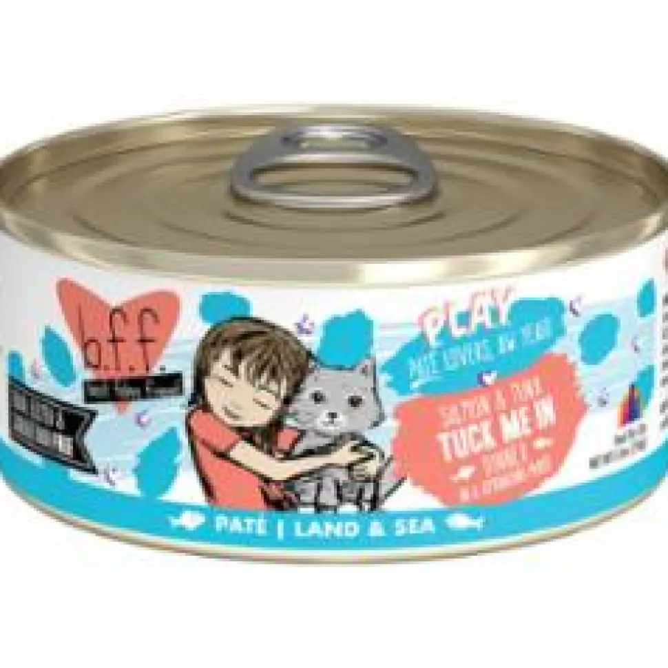 Weruva BFF PLAY TUCK ME IN Salmon Pate Canned Cat Food - 5.5 Oz - Case of 8