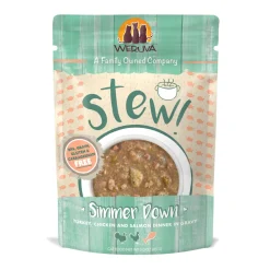 Weruva Cat Stew Simmer Dowbn Turkey Chicken and Salmon Wet Cat Food - 3 Oz Pouch - Case of 12