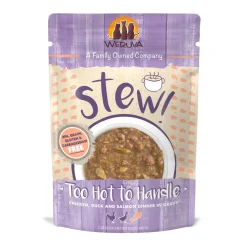 Weruva Cat Stew Too-Hot-to-Handle Chicken Duck and Salmon Wet Cat Food - 3 Oz Pouch - Case of 12