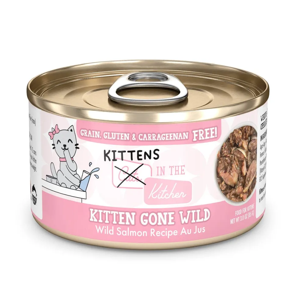 Weruva Cats in the Kitchen Grain-Free Kitten Gone Wild Salmon Canned Cat Food - 3 Oz - Case of 12