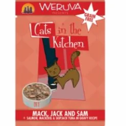 Weruva Cats in the Kitchen MACK JACK SAM Wet Cat Food - 3 Oz Pouch - Case of 12