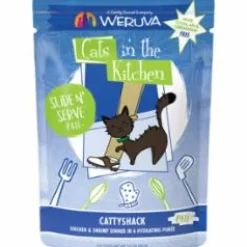 Weruva Cats in the Kitchen Slide N' Serve CATTYSHACK Wet Cat Food - 3 Oz Pouch - Case of 12