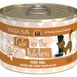 Weruva Cats in the Kitchen FOWL BALL Canned Cat Food - 6 Oz - Case of 24