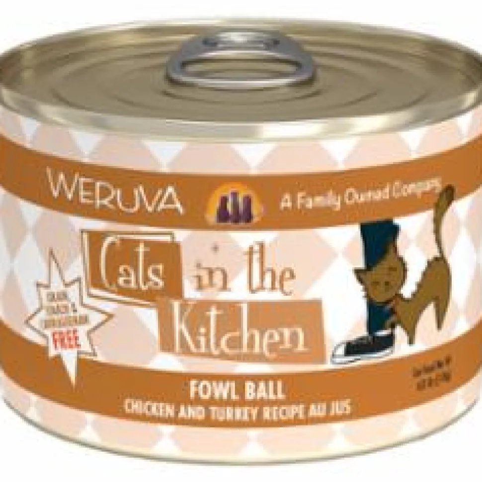 Weruva Cats in the Kitchen FOWL BALL Canned Cat Food - 6 Oz - Case of 24