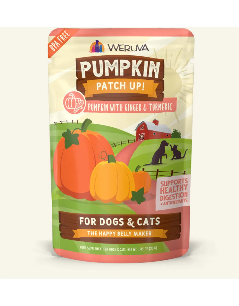 Weruva Dog and Cat Pumpkin and Ginger Wet Pet Food - 2.8 Oz Pouch - Case of 12