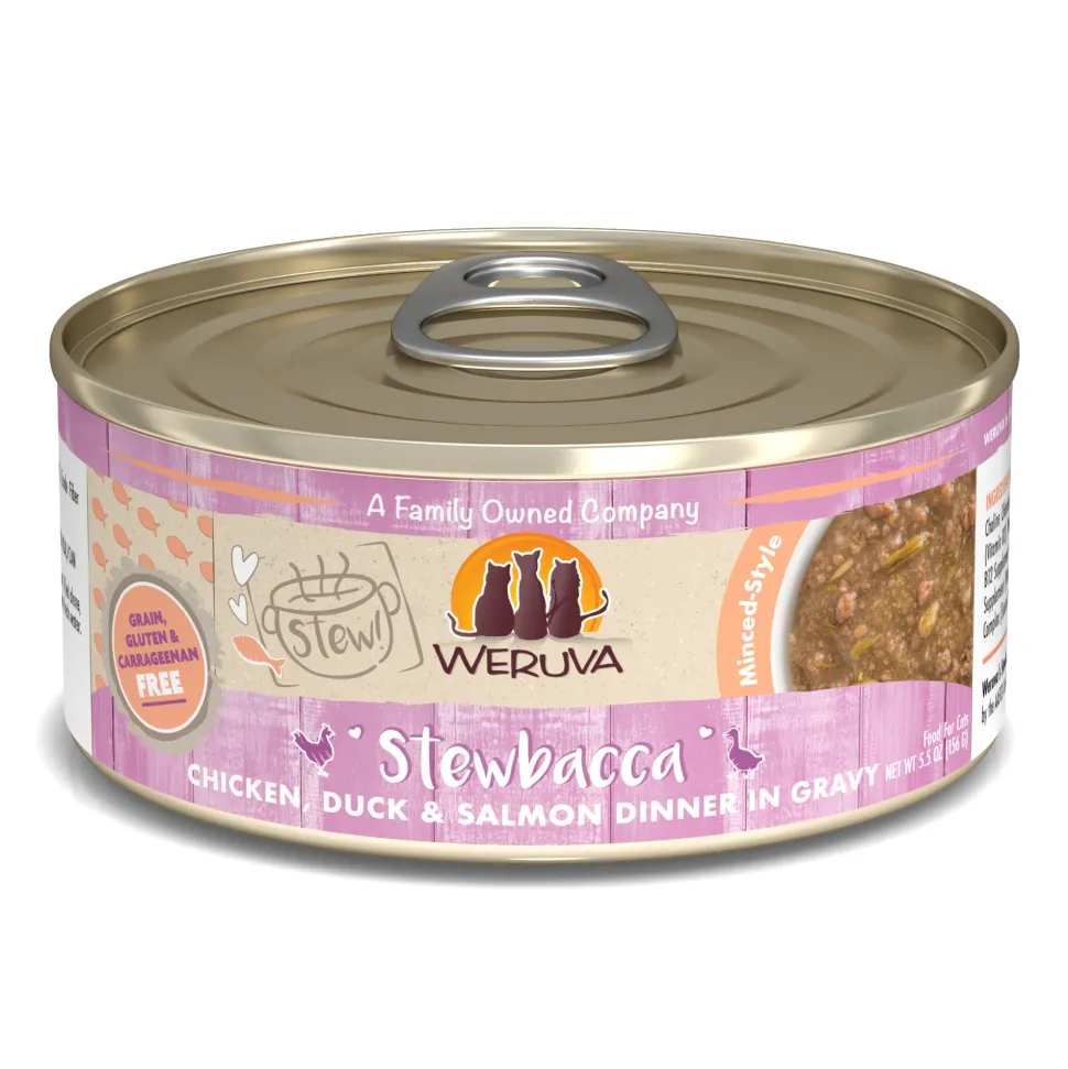 Weruva Stewbacca Chicken Duck and Salmon Canned Cat Food - 5.5 Oz - Case of 8
