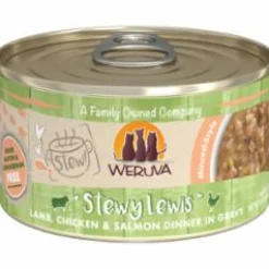 Weruva Stewy Lewis Lamb Chicken and Salmon Canned Cat Food - 2.8 Oz - Case of 12