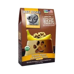 Wet Noses Treats Grain-Free Peanut Butter & Banana Crunchy Dog Treats - 14 oz Box