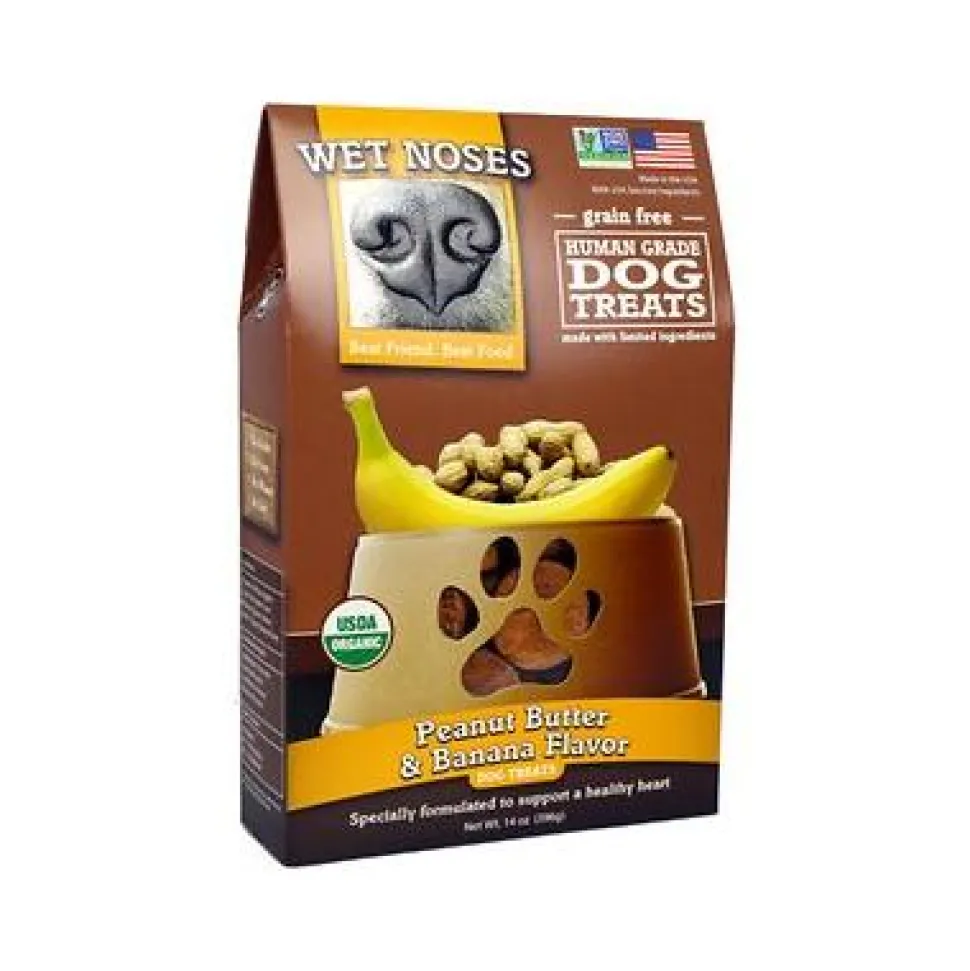 Wet Noses Treats Grain-Free Peanut Butter & Banana Crunchy Dog Treats - 14 oz Box