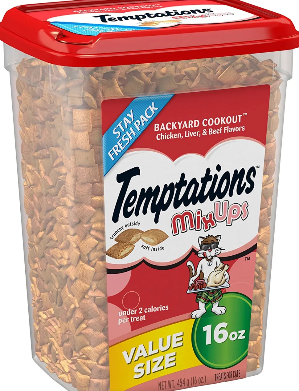 Whiskas Temptations Backyard Cookout Soft and Crunchy Cat Treats - 16 oz
