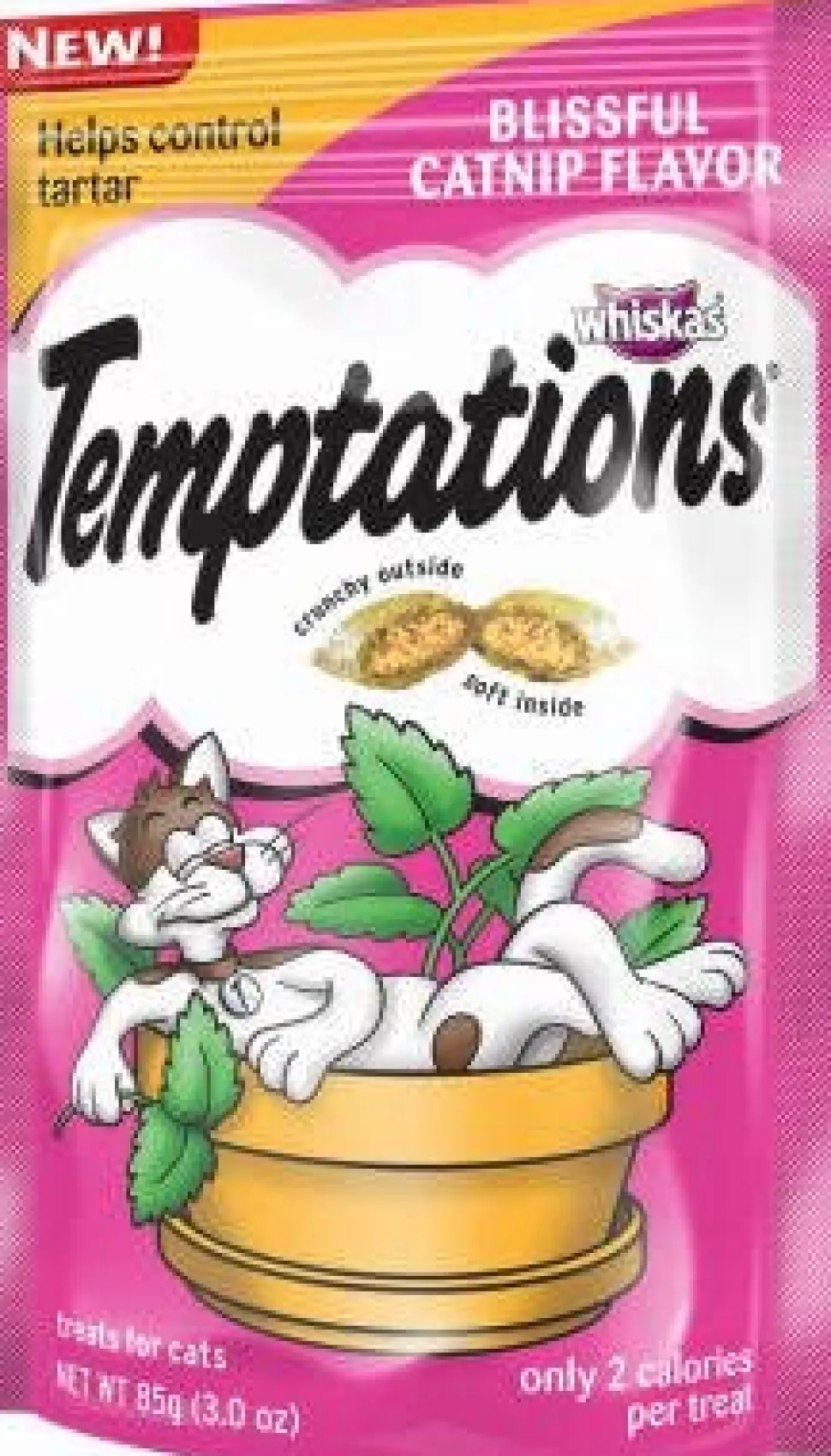 Whiskas Temptations Blissful Catnip Soft and Crunchy Cat Treats - 3 oz
