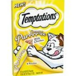 Whiskas Temptations Creamy Chicken Purree Cat Treats or Wet Cat Food - 1.7 oz - Case of 11